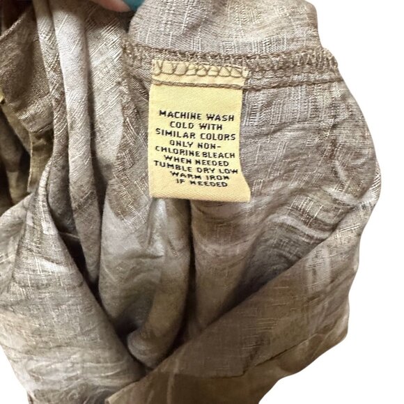 Stylish Men’s Large Caribbean Rayon Shirt – Brown Leaf Pattern, Short Sleeve - Picture 9 of 9